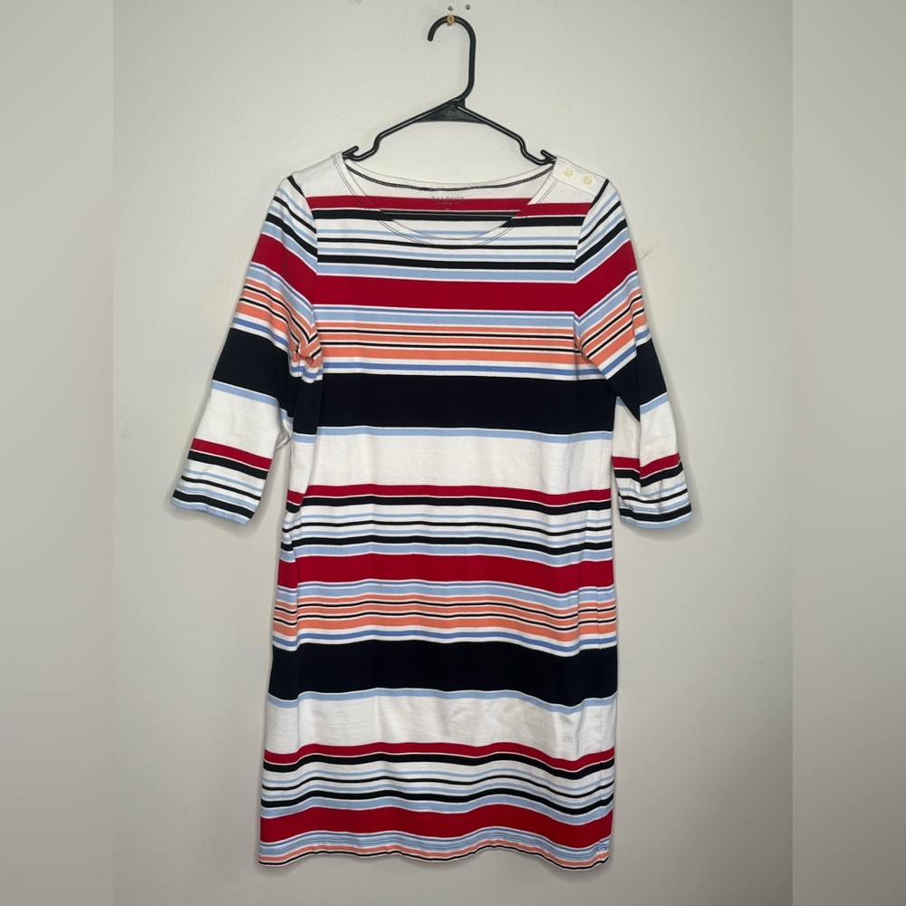 Talbots Striped Nautical Preppy 4th of July Dress